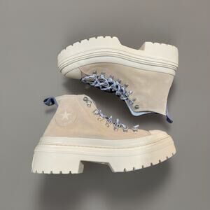 Converse Women’s CTAS Lugged Heel Waterproof Platform Suede Shoe - Size 8